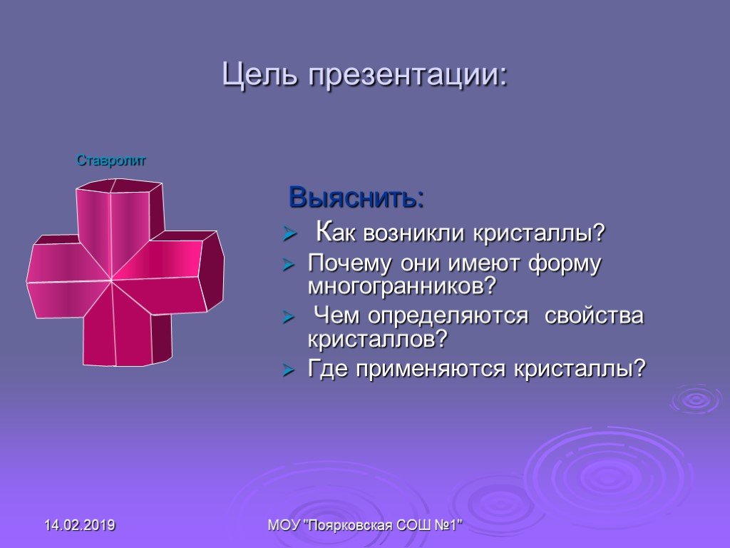 Геометрия в кристаллах презентация