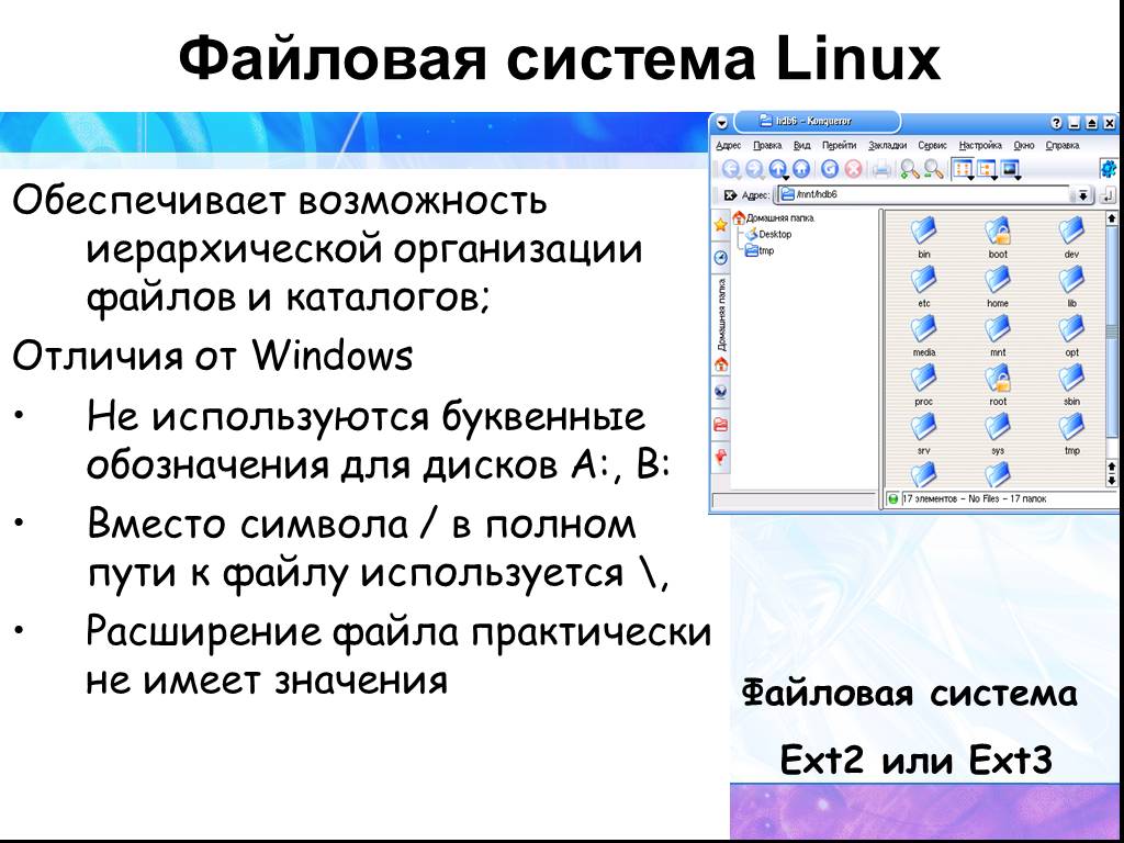 Работа с 2 каталогами. Структура файловой системы ОС Linux. Файловая система Linux структура каталогов файловой системы. Структура папок ОС Linux. Структура каталогов ОС Linux.