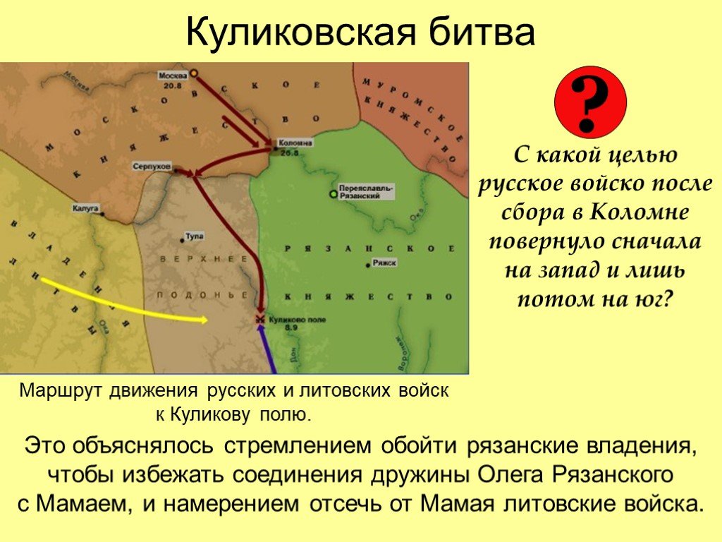 После какого боя. Куликовская битва сбор войск в Коломне карта. Куликовская битва сбор войск в Коломне. Дмитрий Донской собирал войска перед Куликовской битвой. Место сбора войск Куликовская битва.