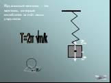 Пружинный маятник – это маятник, который колеблется за счёт силы упругости. Т=2π √m/k