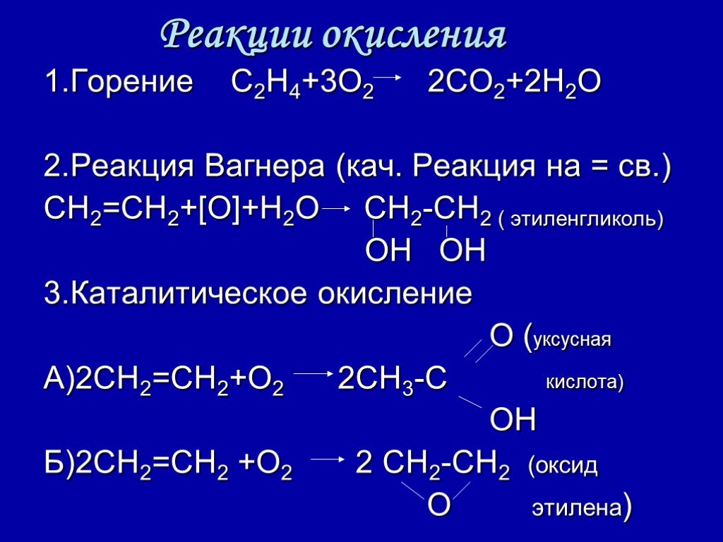 Реакция окисления пропена. Реакция горения с2н4. Реакция окисления с2н4. Реакция горения этиленгликоля. С2н4 окисление.