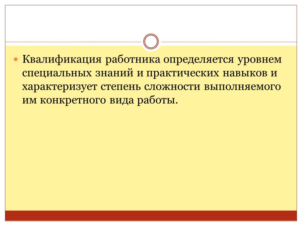 Квалификации работника сложности выполняемых работ