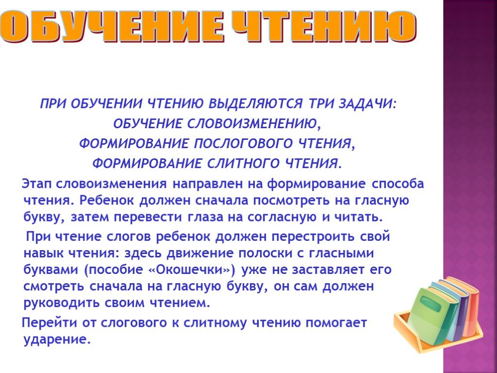 Этапы чтения