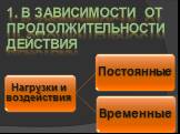 1. В зависимости от продолжительности действия