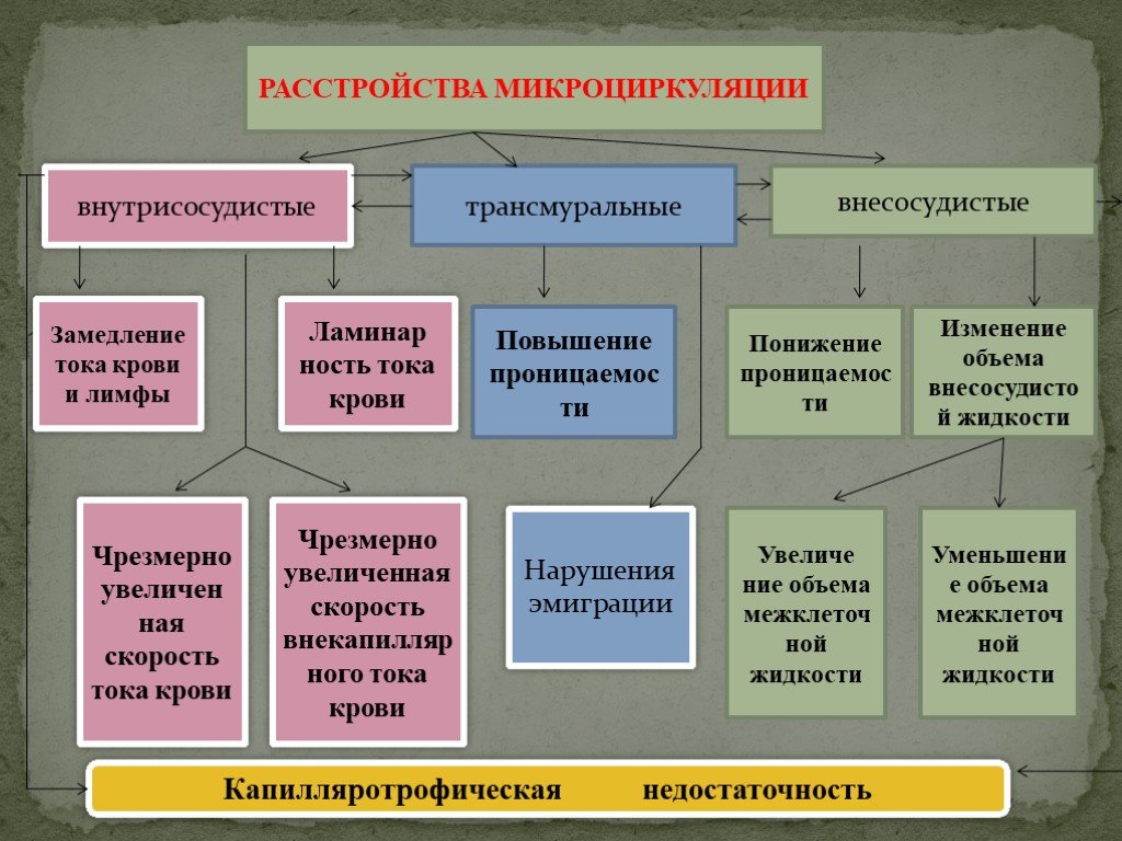 На схеме определите вид нарушения кровообращения