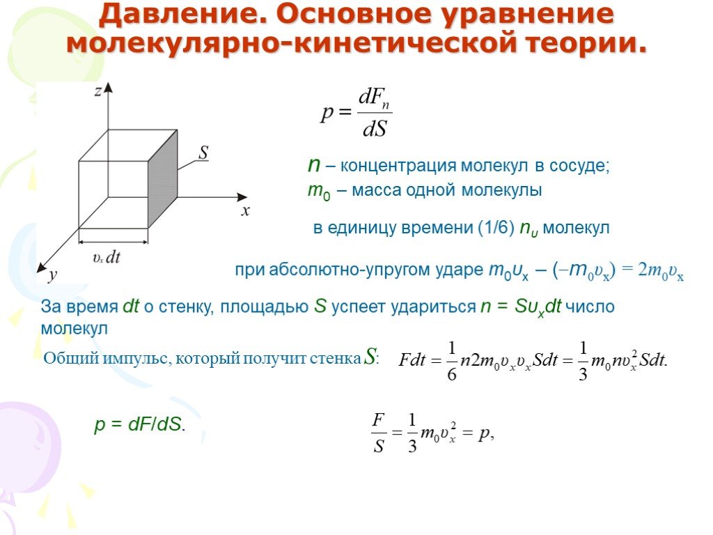 Основное уравнение мкт презентация 10 класс