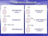 Гомологи бензола