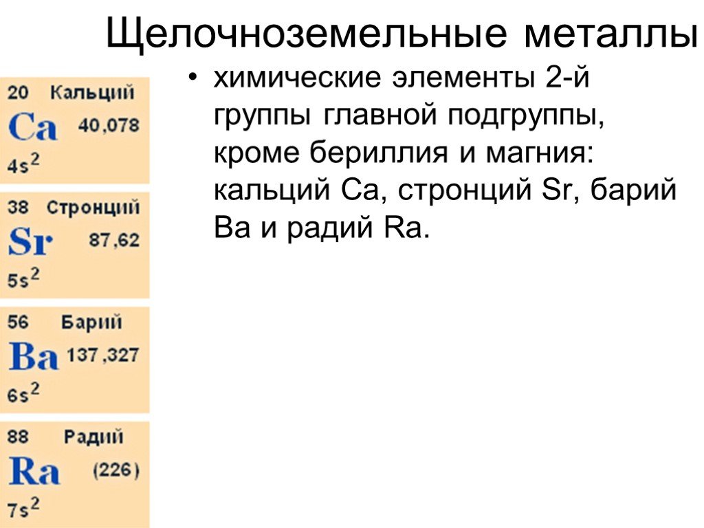 Обзор металлических элементов а групп презентация 11 класс