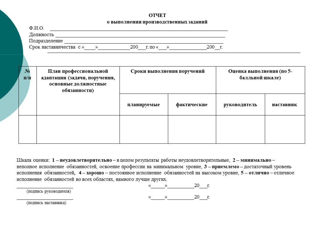 План график наставничества