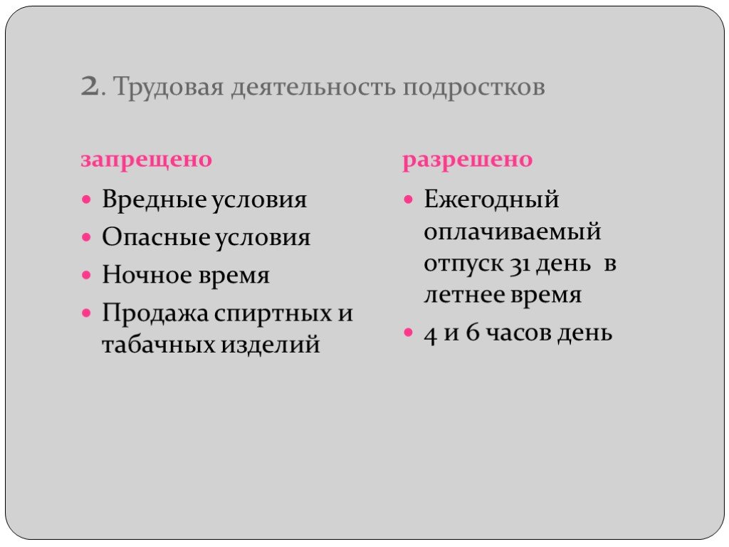 Трудовая деятельность лица. Трудовая деятельность подростков. Особенности трудовой деятельности несовершеннолетних. Условия трудовой деятельности подростка. Особенности трудовой деятельности женщин.