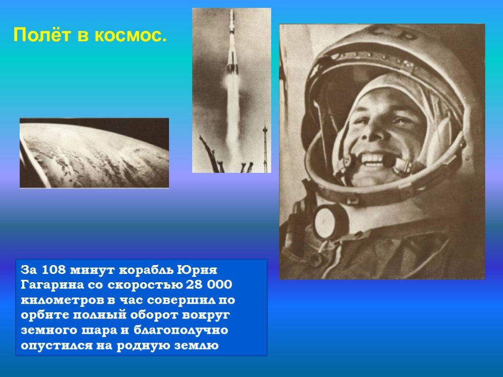 Гагарин полетел в космос время