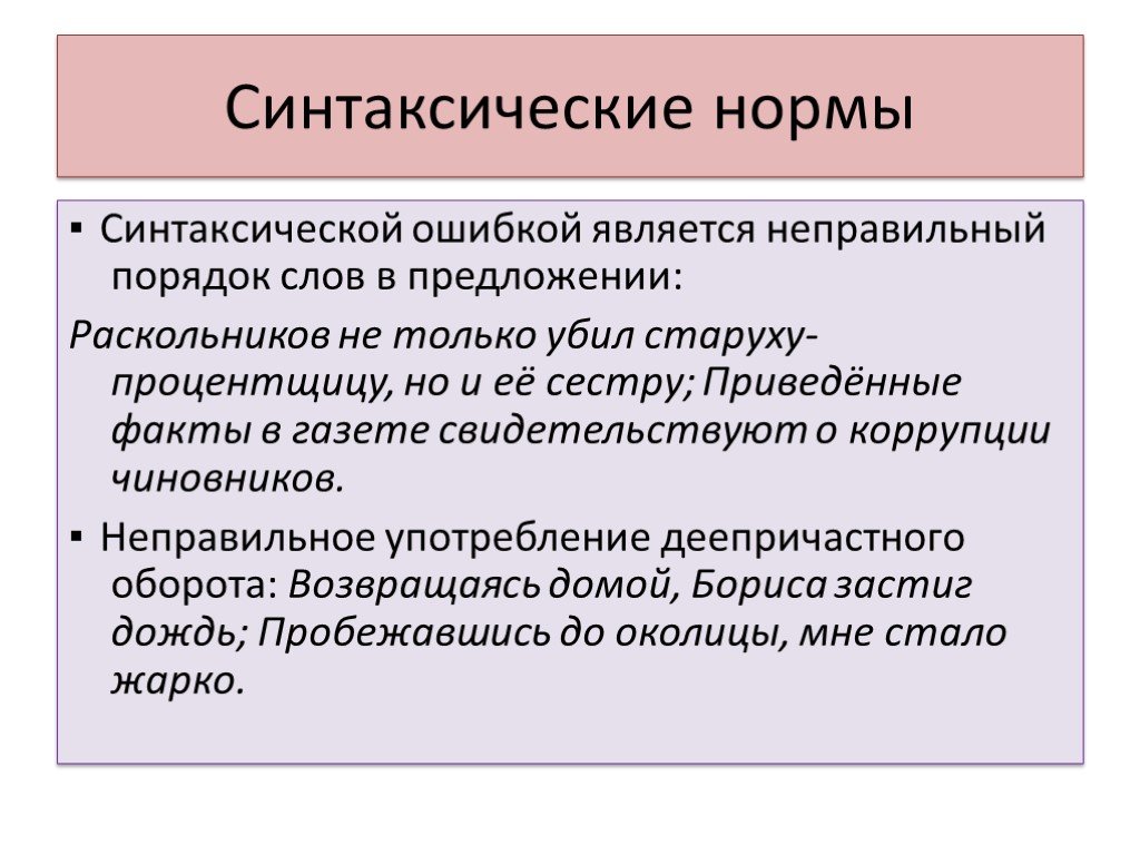 Презентация синтаксические нормы 11 класс