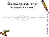 Составьте уравнения реакций к схеме: