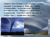 Торнадо (исп.Tornado ) - в Северной Америке сильный атмосферный вихрь над сушей, отличающийся исключительно большой повторяемостью, образуется в результате столкновения холодных масс с Арктики и теплых масс с Карибского бассейна.