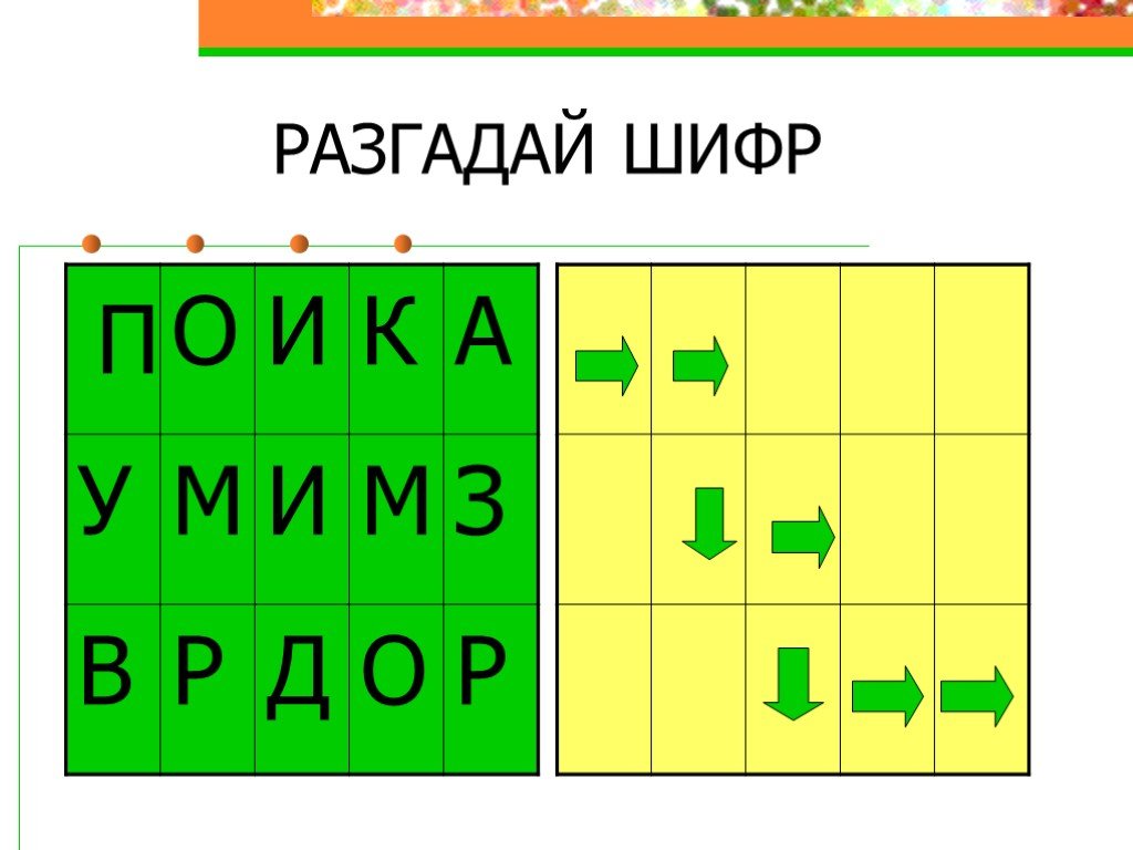 Разгадать шифр по картинке