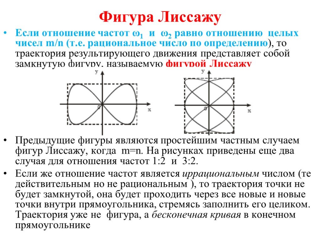 На рисунке представлена фигура лиссажу с соотношением частот меньшей к большей или х к у