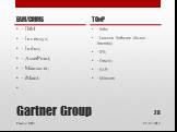 Gartner Group EAM/CMMS. · IBM · Invensys; · Indus; · AssetPoint; · Mainsaver; · iMaint. . TOиP. · Infor; · Lawson Software (бывш . Intentia); · IFS; · Oracle; · SAP; · Mincom