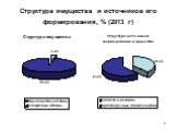 Структура имущества и источников его формирования, % (2013 г)