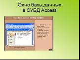 Окно базы данных в СУБД Access