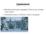 Великолепными коврами, блестя на солнце, снег лежит Снежная пыль столбом стоит в воздухе.