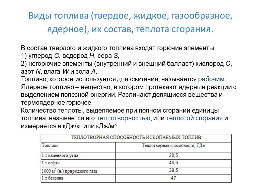 Презентация "Альтернативные виды топлива" по физике - скачать проект