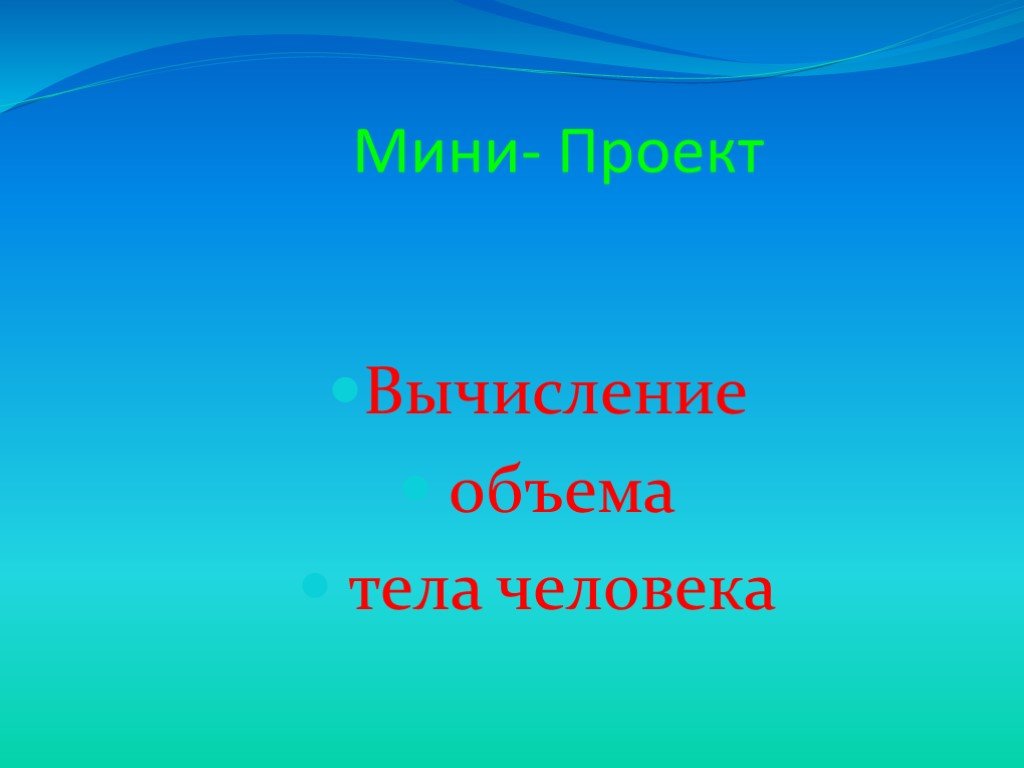 Мини проект презентация