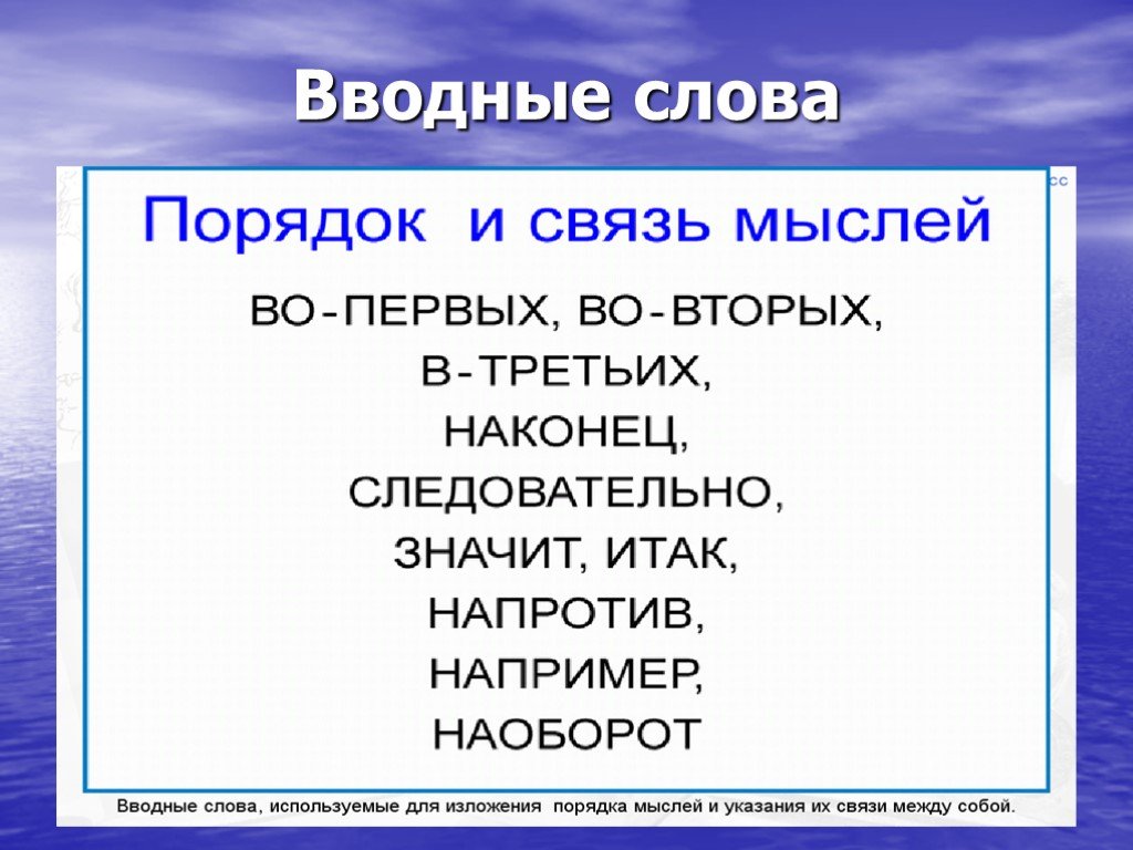 Источник сообщения вводные слова примеры. Вводные слова. Вводный. Вводные слова в русском языке. Водные слова.