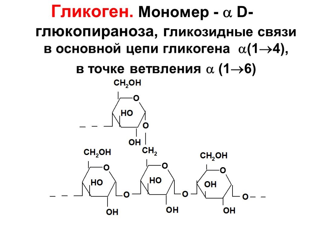 Глюкоген. Тип гликозидной связи гликогена. Строение гликогена формула. Элементарное звено гликогена. Фрагмент гликогена формула.