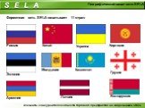 Фирменная сеть SELA охватывает 11 стран: Географический охват сети SELA. Россия Китай Украина Киргизия Эстония Молдавия Казахстан Грузия Армения Латвия Белоруссия
