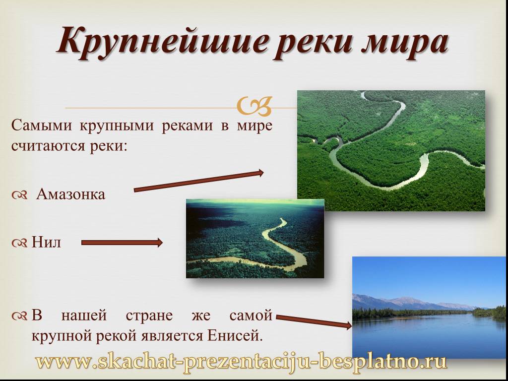 Самая полноводная река россии название. Крупные реки в мире. Самая большая река в мире презентация.