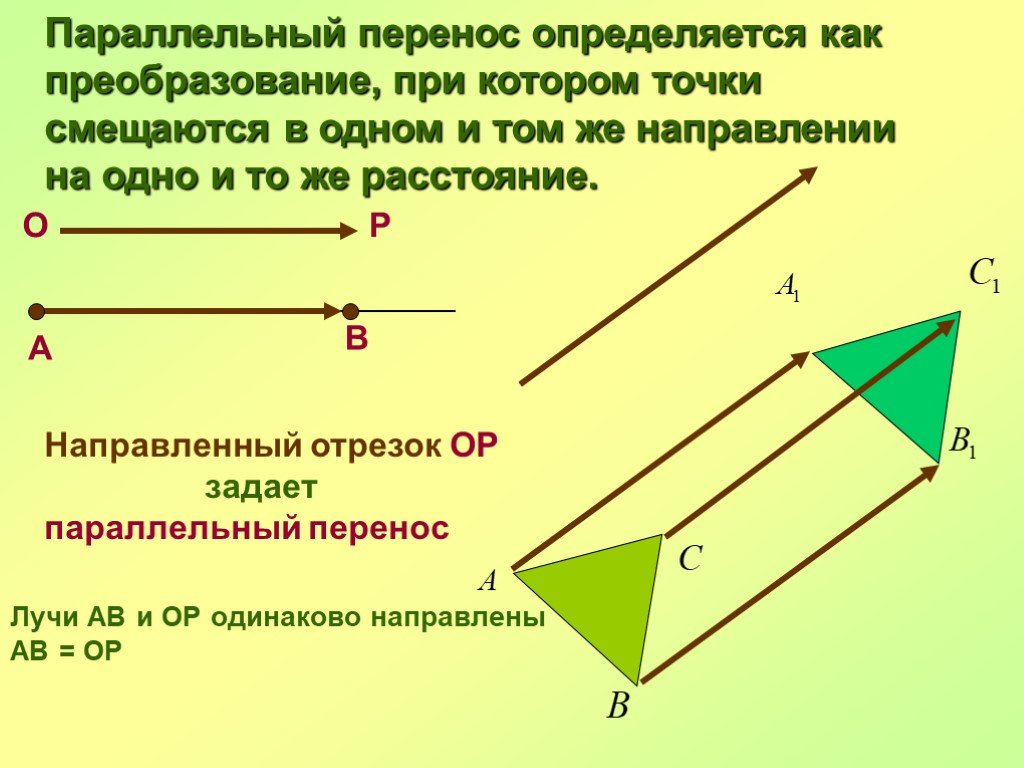Параллельный перенос равностороннего треугольника. Как строить фигуры параллельным переносом. Движение геометрия параллельный перенос. Как строить параллельный перенос. Параллельный перенос построение.