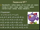 Задание №7. Зашифруйте любую фразу (из 2-3 слов) для своего соседа по парте в виде цифр. Каждая цифра соответствует номеру буквы алфавита. (Подсказка) а-1, б-2, в-3, г-4, д-5, е-6, ё-7, ж-8, з-9, и-10, й-11, к-12, л-13, м-14, н-15, о-16, п-17, р-18, с-19, т-20, у-21, ф-22, х-23, ц-24, ч-25, ш-26, щ-