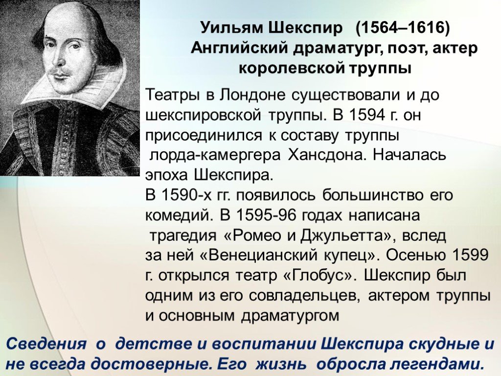 Биография шекспира кратко 8 класс. Уильям Шекспир (1564-1616). Уильям Шекспир 1564. Шекспир биография кратко. Шекспир презентация.