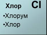 Хлор Cl Хлорум Хлор