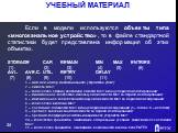 Если в модели используются объекты типа «многоканальное устройство», то в файле стандартной статистики будет представлена информация об этих объектах. STORAGE	CAP.	REMAIN MIN	MAX	ENTRIES (1) (2) (3) (4) (5) (6) AVL.	AVE.C.	UTIL.	RETRY DELAY (7) (8) (9) (10) (11) 1 – имя или номер многоканального уст