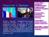 Базовые принципы казахстанско-французских отношений заложены в 1992 г. во время официального визита во Францию Президента Республики Казахстан Н.А.Назарбаева, в ходе которого был подписан Договор о дружбе, сотрудничестве и взаимопонимании между двумя странами. Основные направления и перспективы сотр