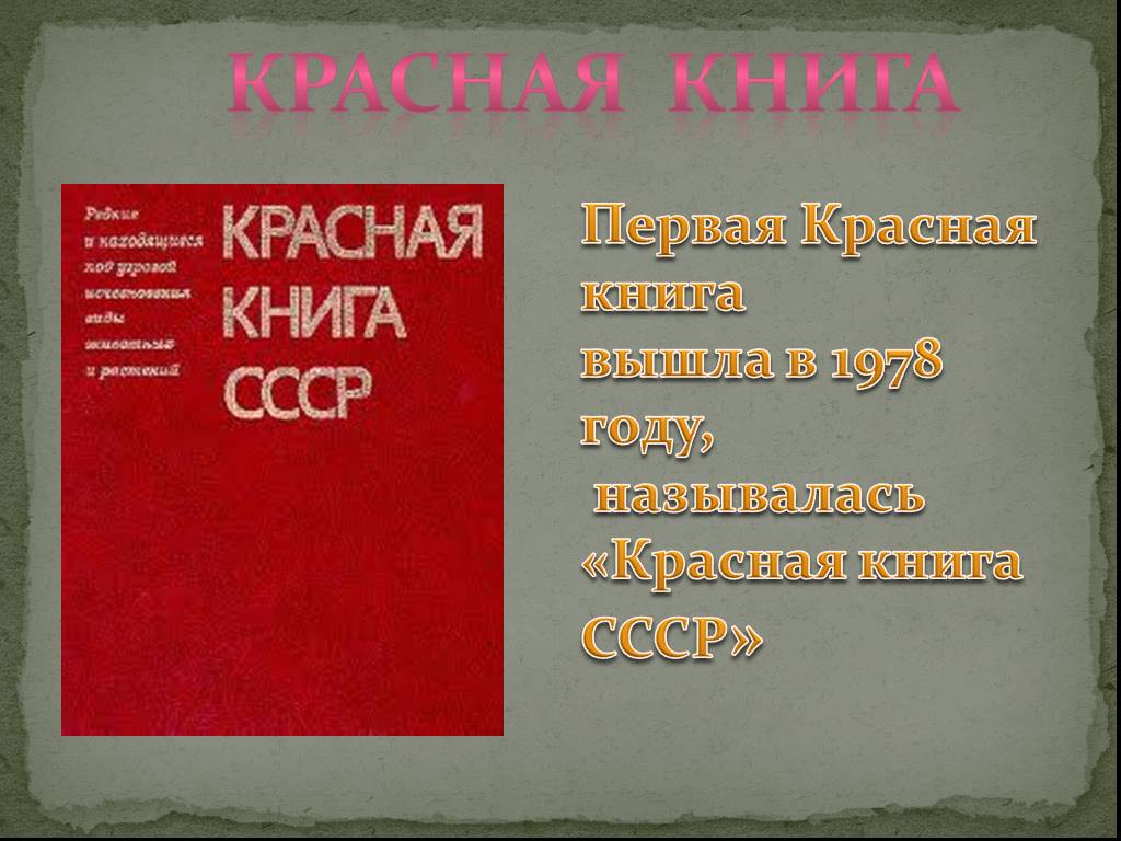 Первая красная книга СССР. Фото первой красной книги СССР.