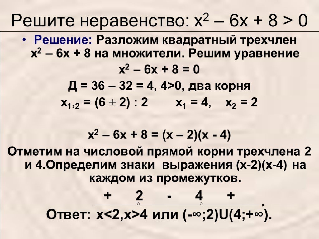 7х 2 4 0 4 решите неравенство. Решение неравенств квадратных уравнений. Решение квадратных неравенств -х2+0,8+2.4>0. Решение квадратного трехчлена. Квадратный трехчлен решение уравнений.
