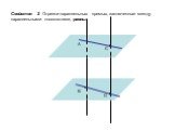Свойство 2: Отрезки параллельных прямых, заключенные между параллельными плоскостями, равны.
