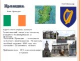 Ирландия. Герб Ирландии Флаг Ирландии. Берега этого острова омывает Атлантический океан, а по соседству находится Великобритания и Исландия.. Население Ирландии — в основном кельтского происхождения. По данным всеобщей переписи 2006 года оно составляет 4,2 миллиона человек. Приблизительно 58 % насел