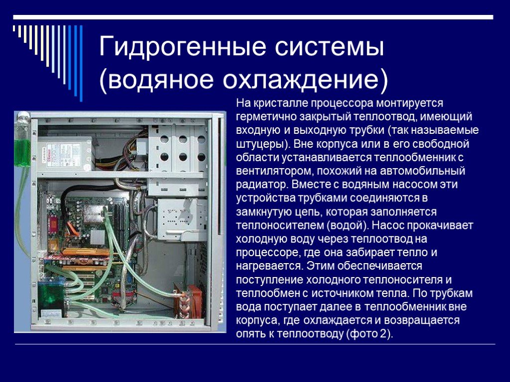 Россия сегодня сво презентация 11 класс. Микропроцессор с системой охлаждения. Гидрогенная система охлаждения. Система охлаждения это в информатике. Охлаждение ПК схема.