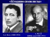 А.А. Блок (1880-1921). «Младшие символисты». А. Белый (Б.Н.Бугаев)(1880-1934)