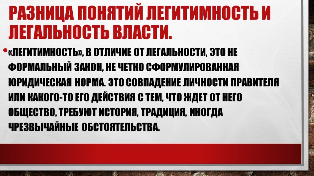 Понятие легитимности власти