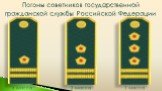 Погоны советников государственной гражданской службы Российской Федерации. 3 класса 2 класса 1 класса