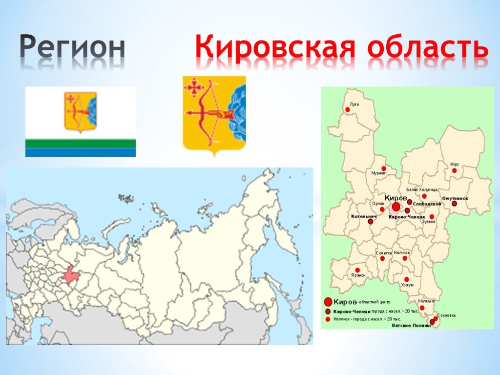 Регионы Кировской области.