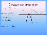 Смешанные уравнения. y=sinx+1 x