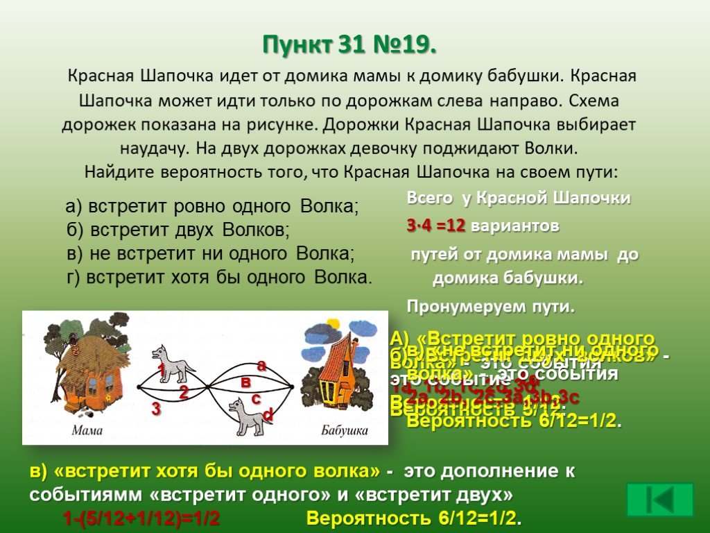 Пункт 31. Красная шапочка идет от домика мамы до домика бабушки. Решить задачу красная шапочка идет от домика мамы до домика бабушки. Путь красной шапочки к бабушке схема. Две трети пути до домика бабушки красная шапочка шла пешком.