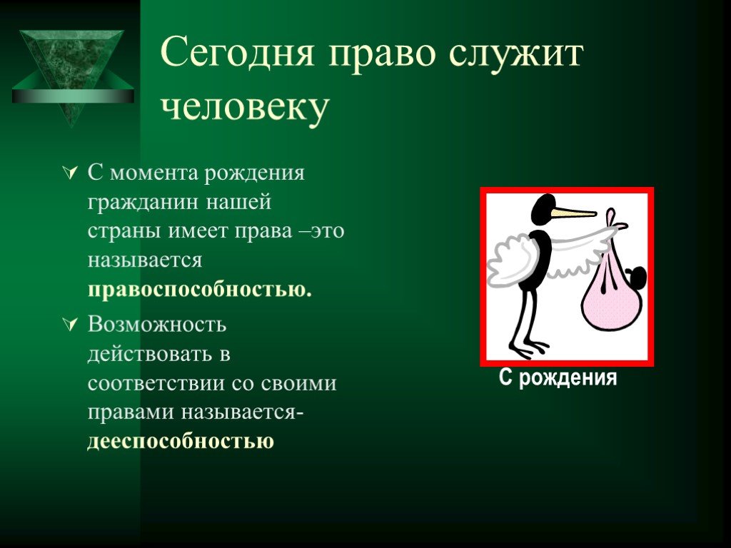 Как называется учитель по обществознанию. Право в повседневной жизни. Право служит. Права человека с момента рождения. Возможность иметь права.