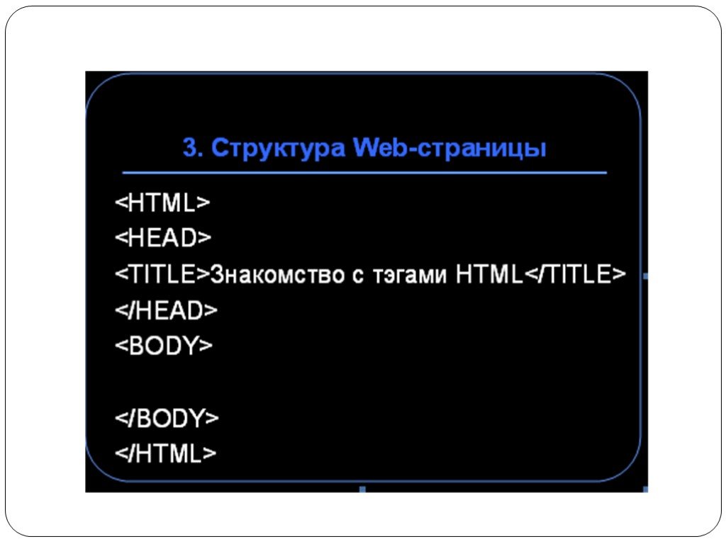 Создание статичной страницы html. Статические web страницы