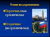 Типы модернизации. Первичная или органическая. Вторичная (неорганическая)